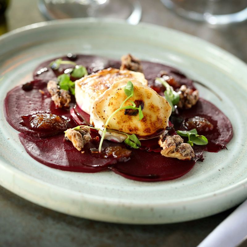 slow roasted beetroot with goats cheese