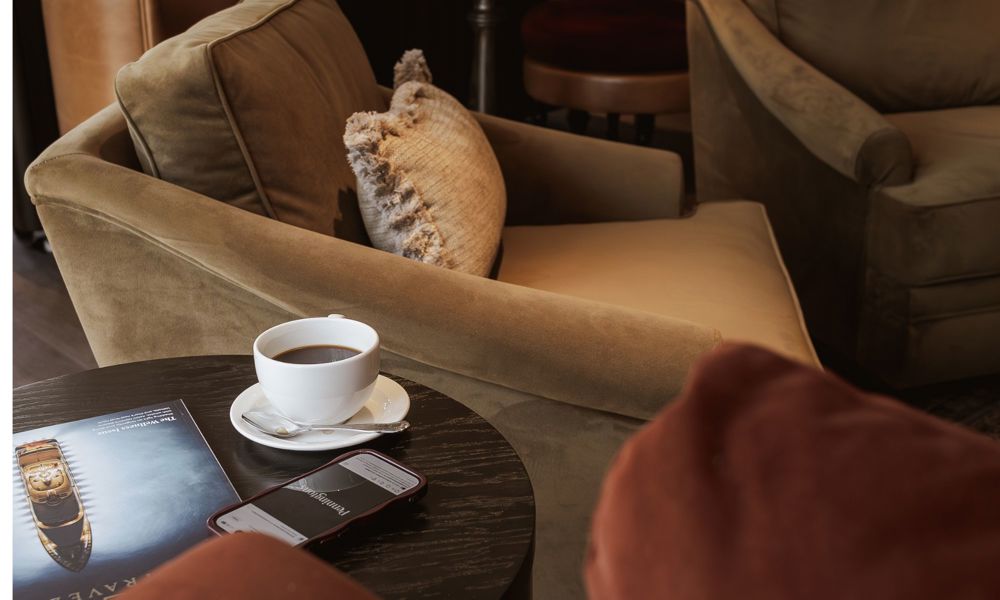 Lounge in Castle Hotel with coffee