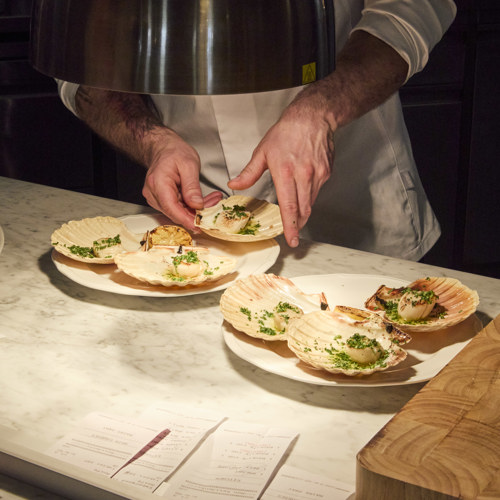 Cornish Scallops served at Penningtons