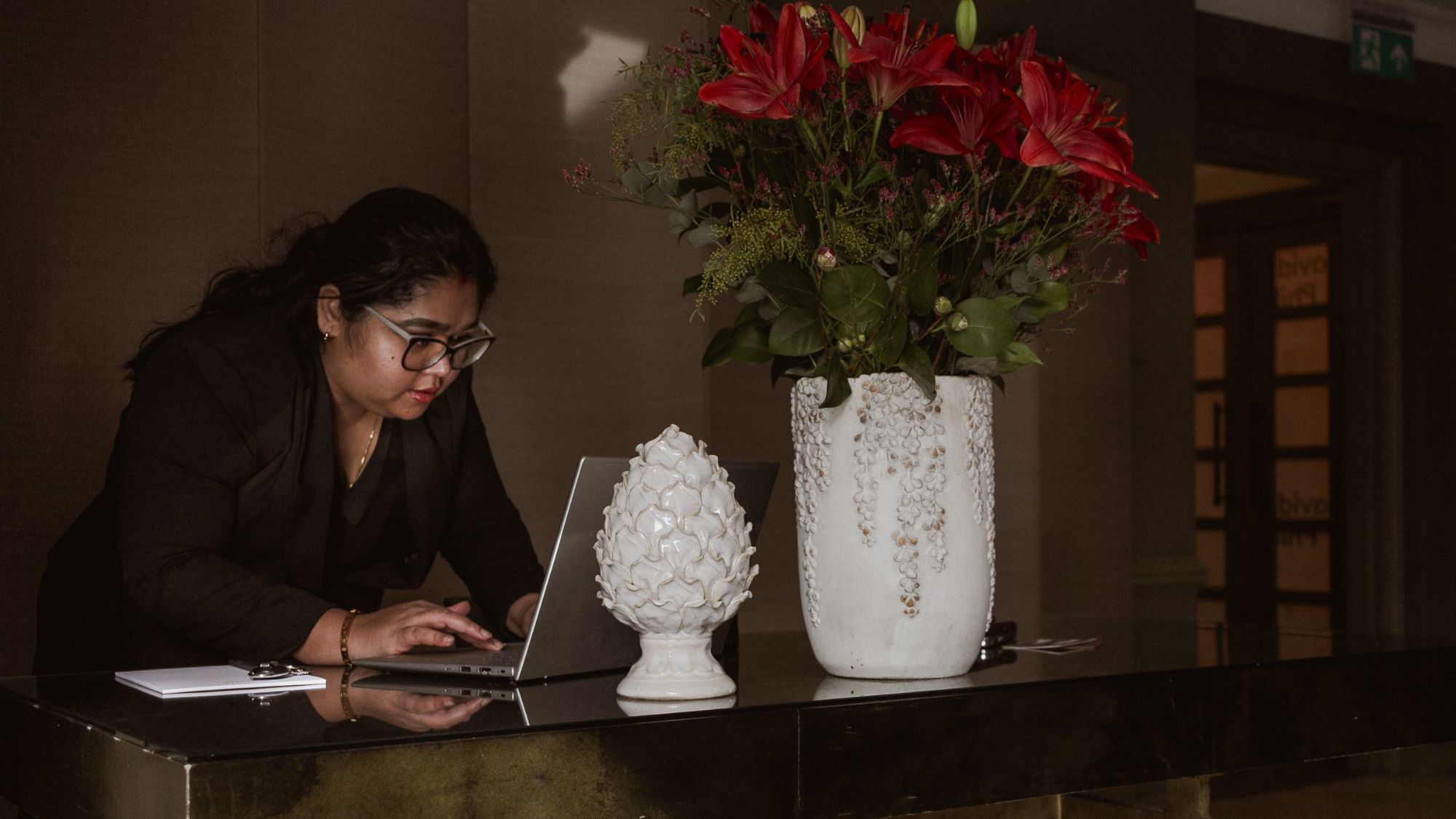 Working on reception