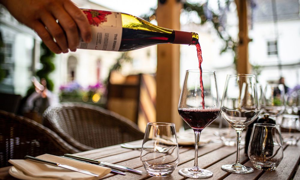 Pouring wine