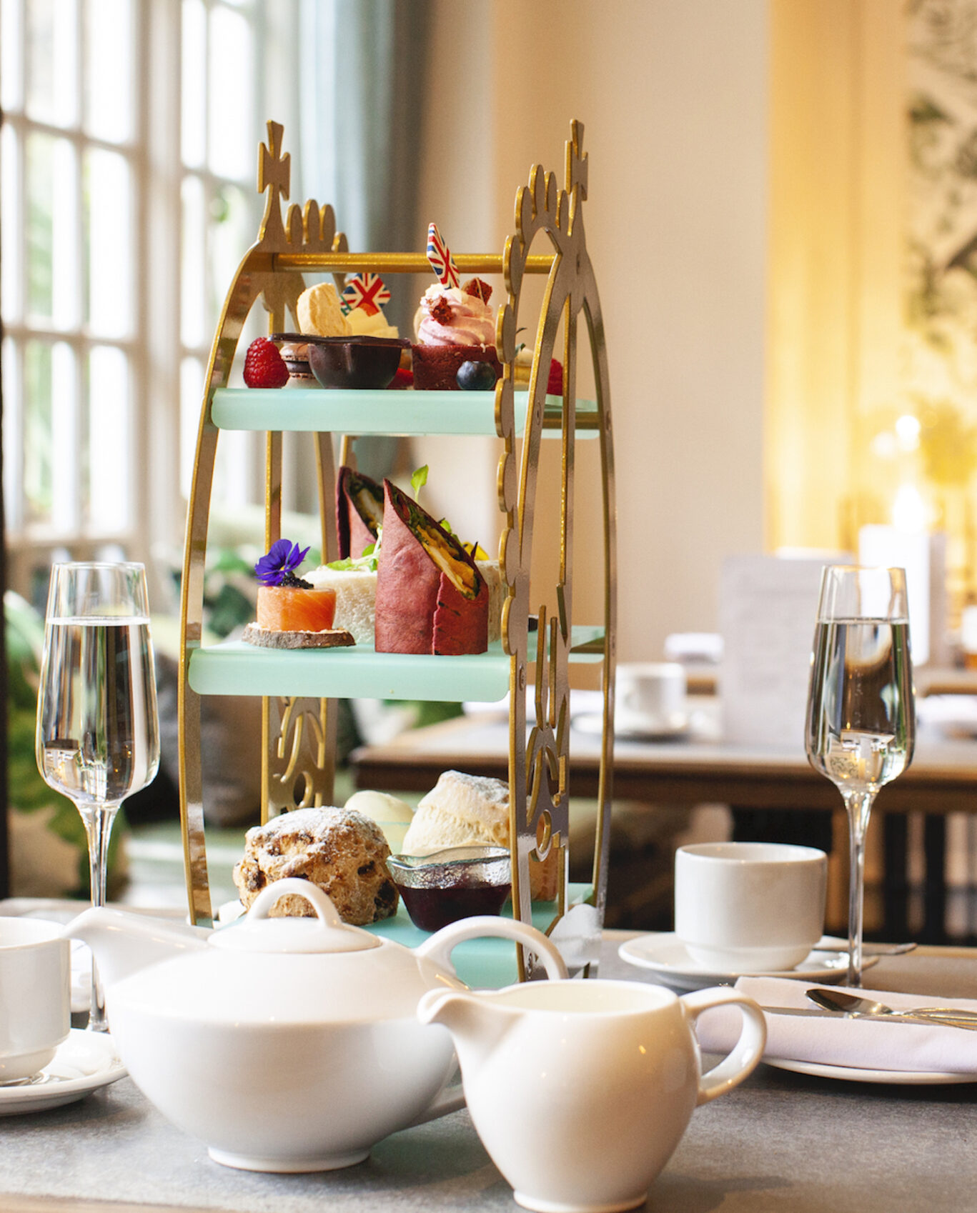 Afternoon tea with Champagne at The Castle Hotel