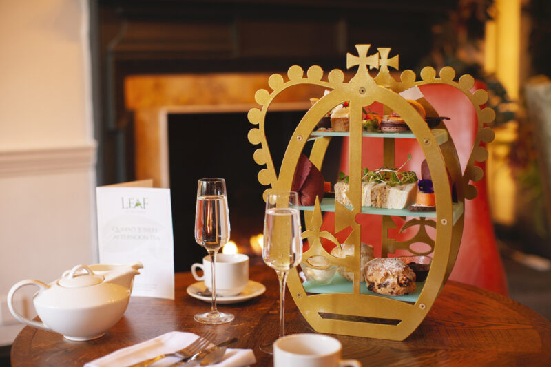 Afternoon tea with champagne at The Castle Hotel