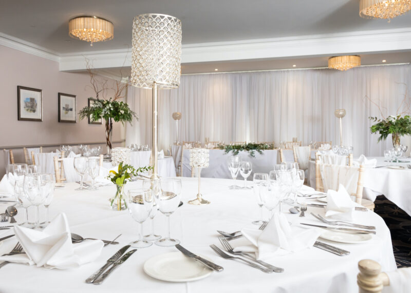 The Castle Hotel Windsor wedding breakfast close up