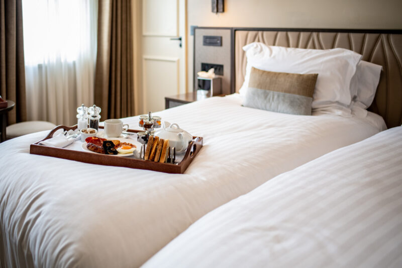 Twin room with room service at The Castle Hotel