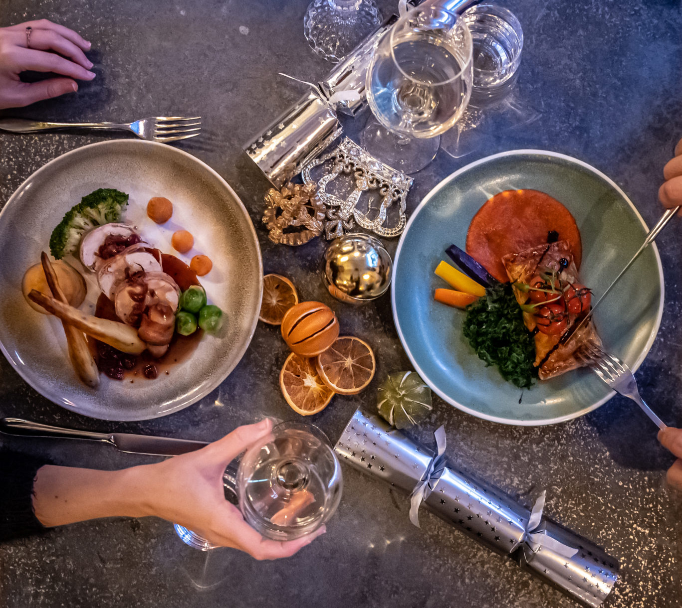 The Castle Hotel Christmas dishes