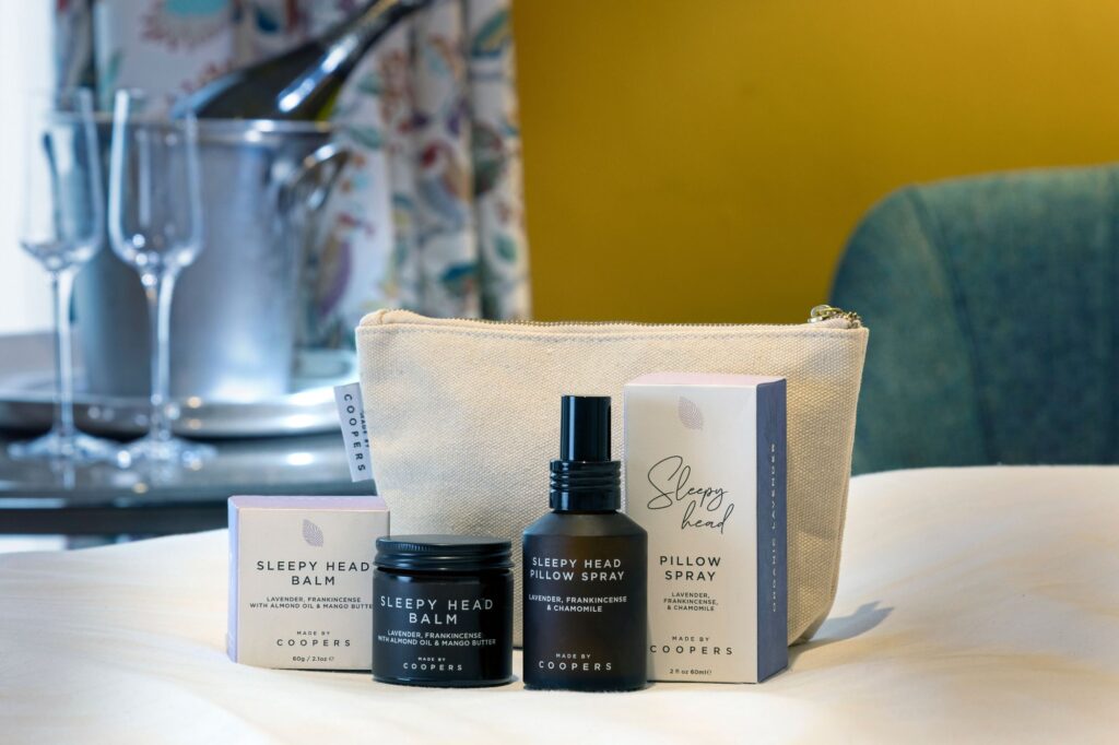 The Castle Hotel romantic escapes with Prosecco and Made by Coopers sleep kit