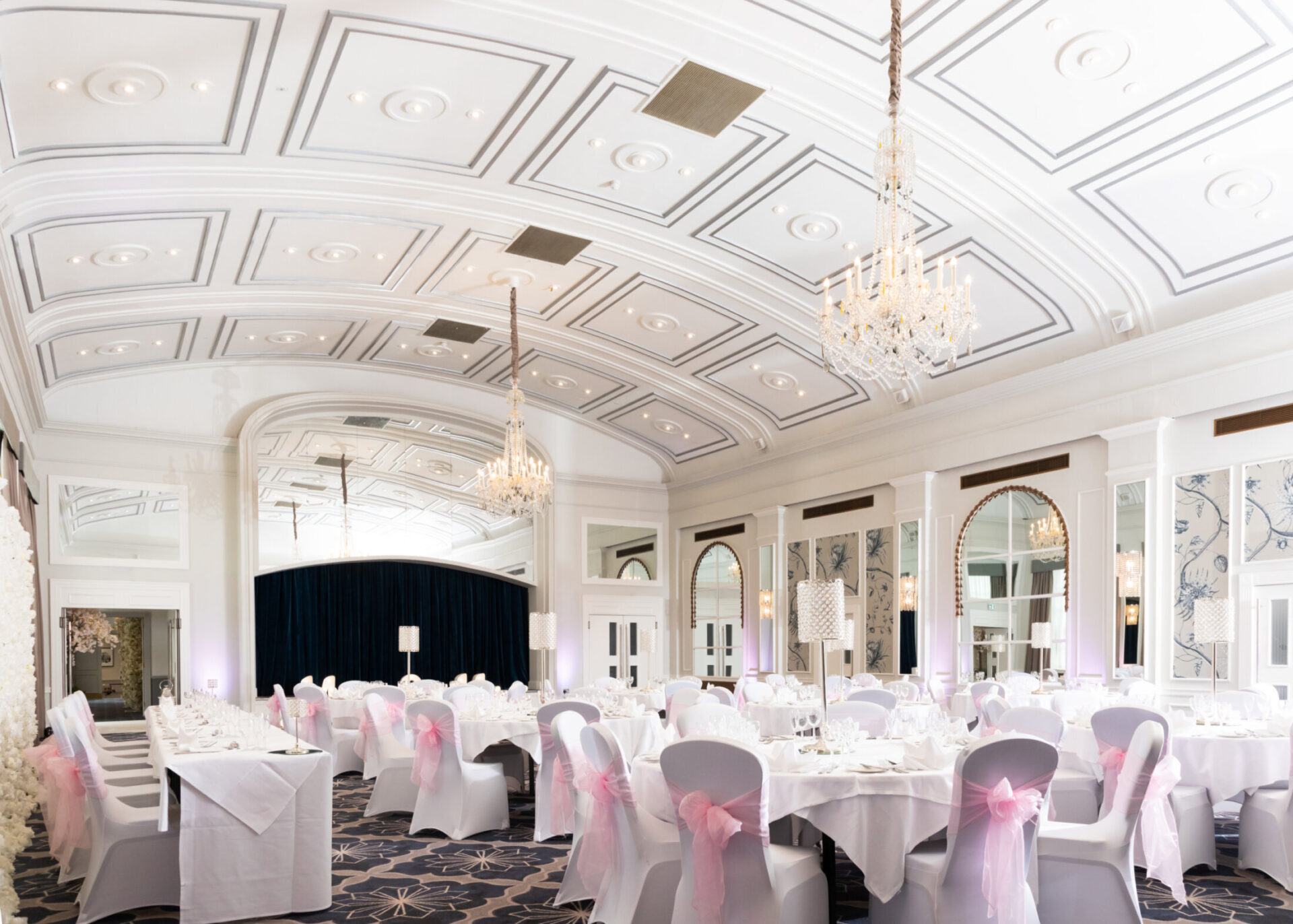 The Castle Hotel contemporary wedding breakfast photography by Abi Moore