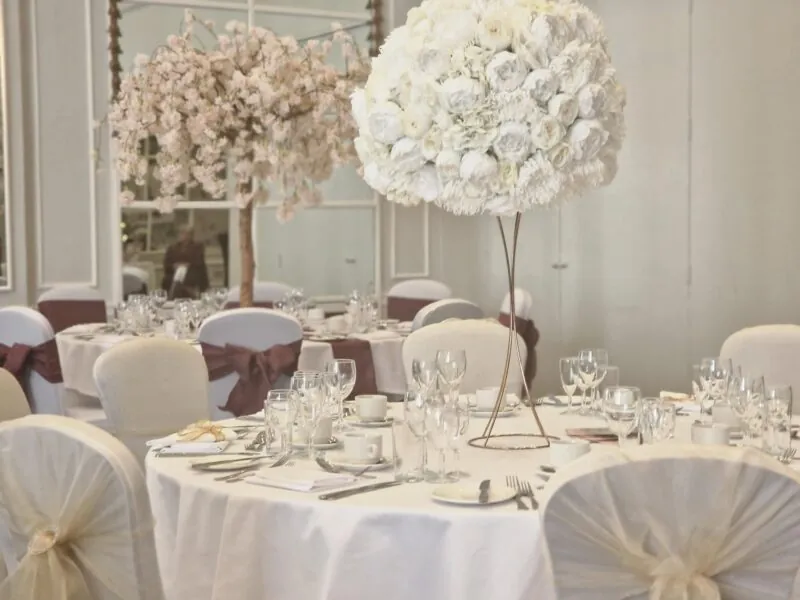 Wedding reception table detail The Castle Hotel Windsor