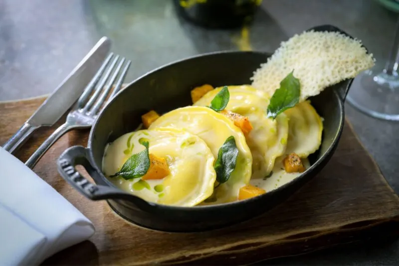 The Castle Hotel Windsor pumpkin and sage raviolini