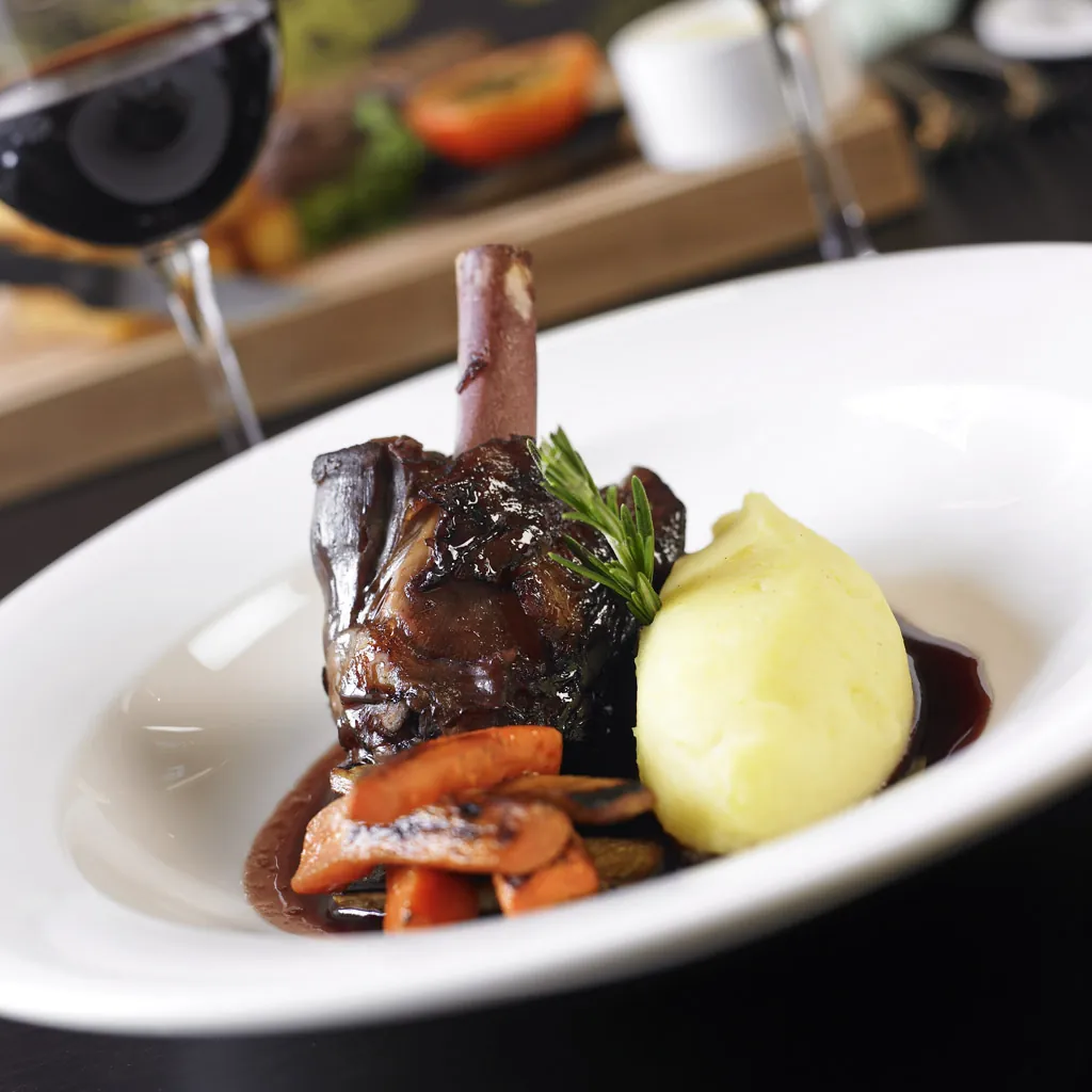 The Castle Hotel Windsor Lamb shank main course