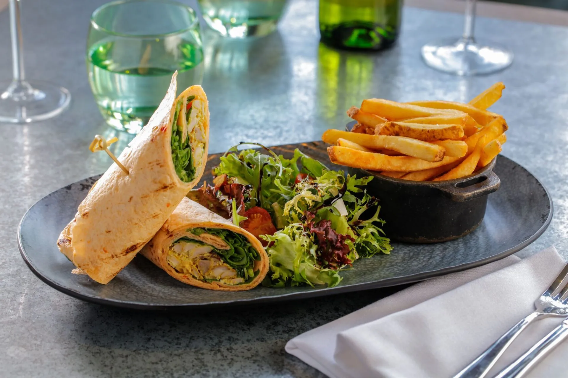 The Castle Hotel Windsor Coronation chicken wrap