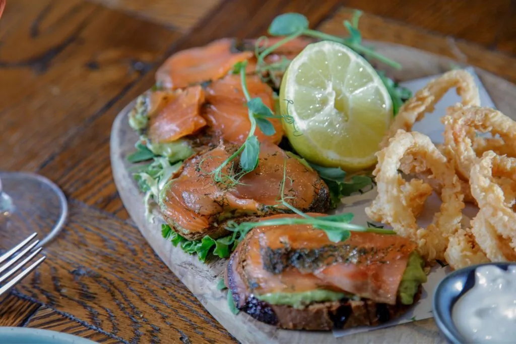 The Castle Hotel Windsor close up from the sea sharing platter