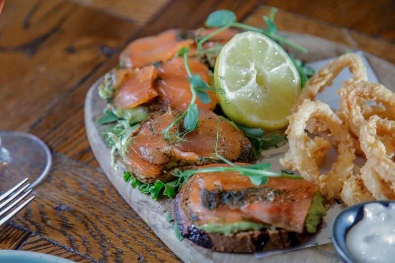 The Castle Hotel Windsor close up from the sea sharing platter