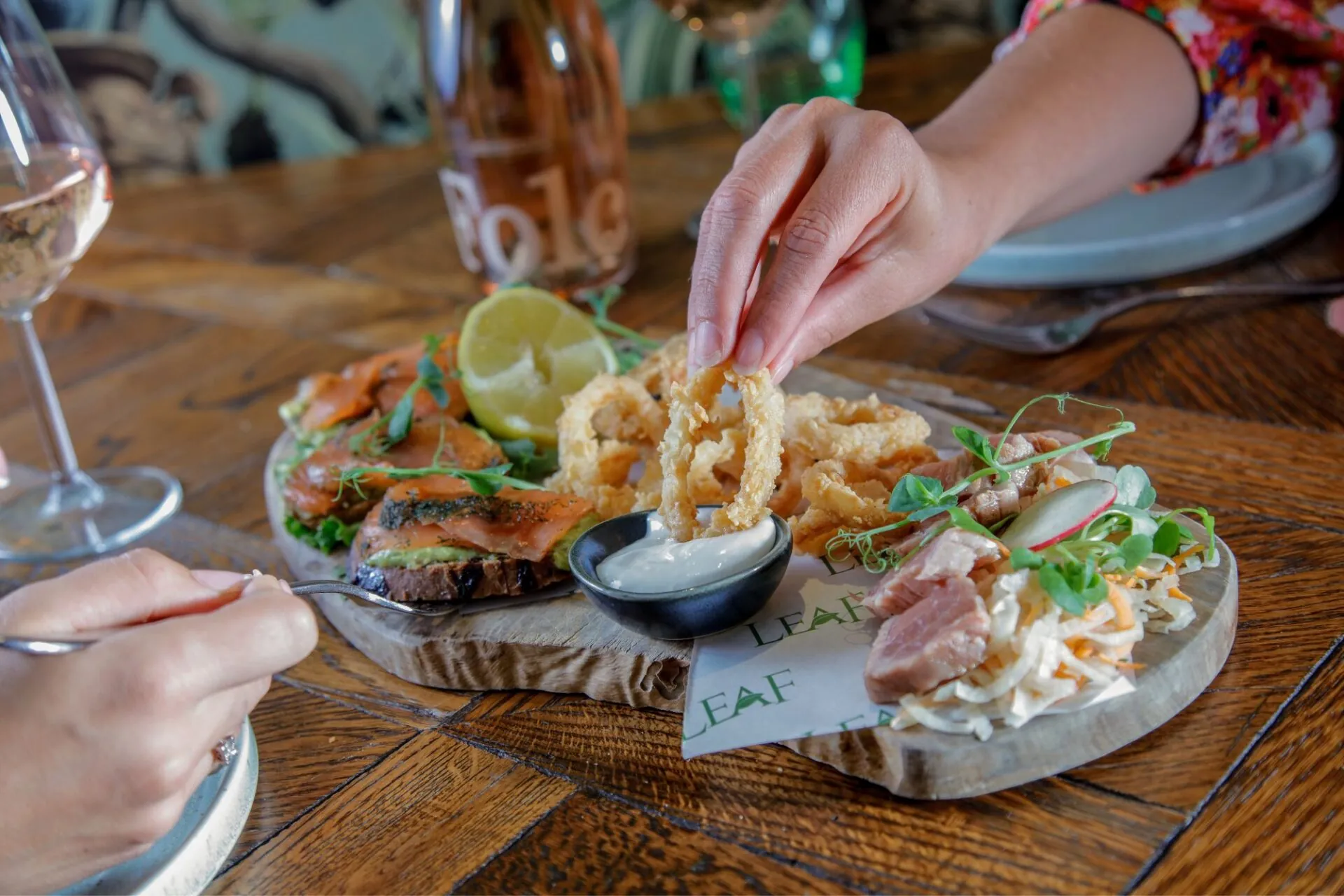 The Castle Hotel Windsor from the sea sharing platter in Leaf