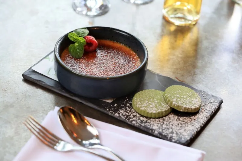 The Castle Hotel Windsor elderflower and vanilla creme brulee