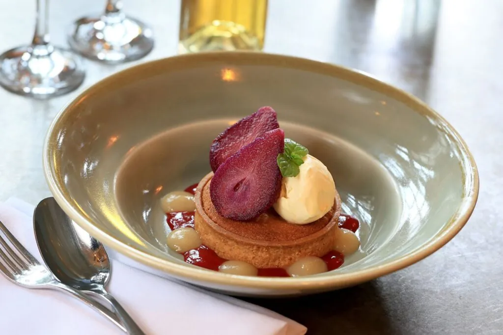 The Castle Hotel Windsor pear frangipane tart