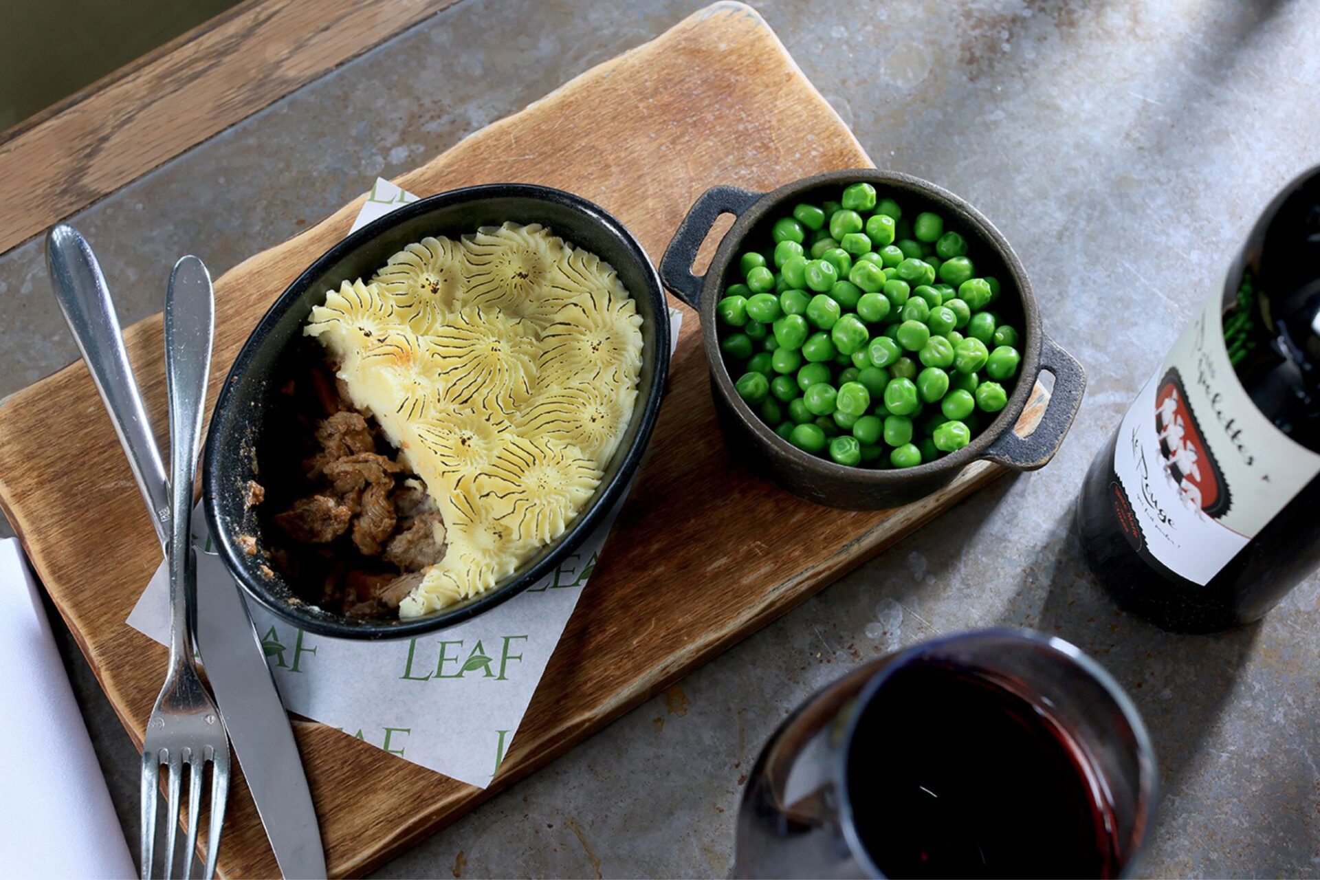 The Castle Hotel Windsor venison game pie cut into