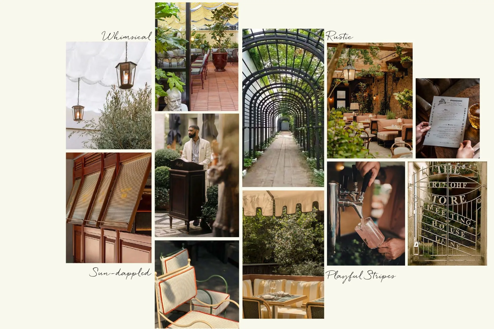 Castle Hotel Windsor garden and terrace mood board