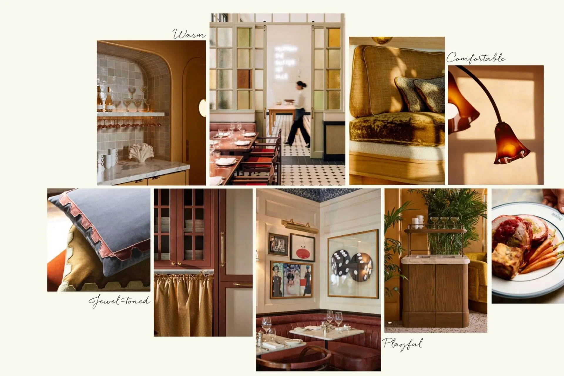 Castle Hotel Windsor restaurant mood board
