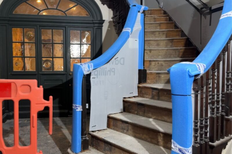 The Castle Hotel Windsor staircase refurbishment